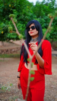 户外印度美女模特图片写真