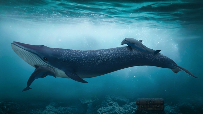 海底鲸鱼图片唯美
