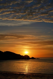 黄昏大海夕阳风景图片