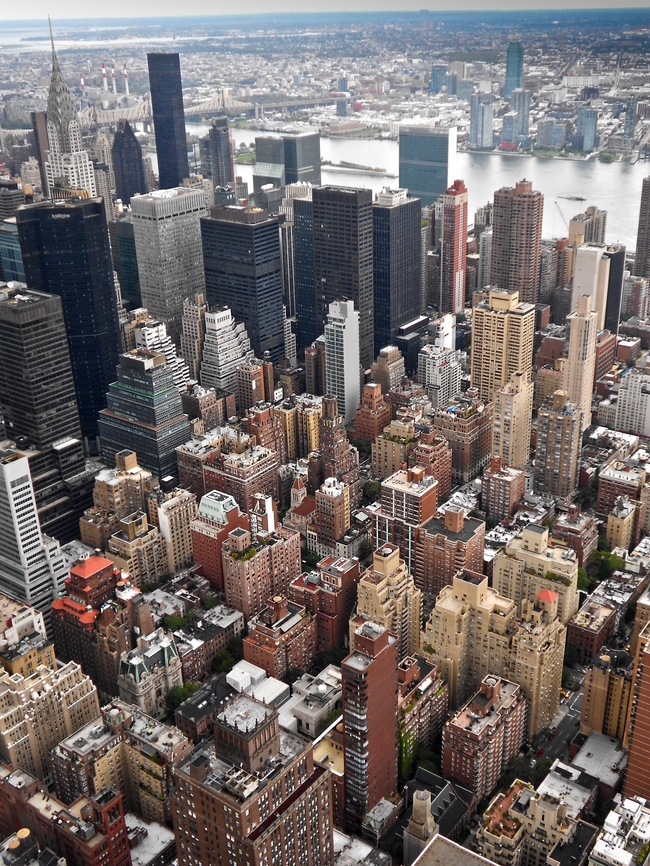 美国纽约城市建筑群鸟瞰图