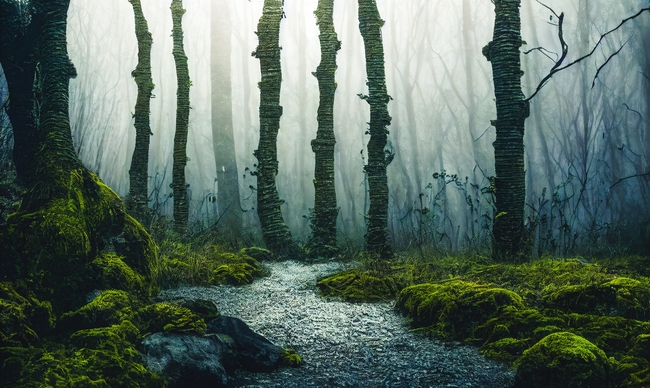 人间仙境迷雾森林唯美图片