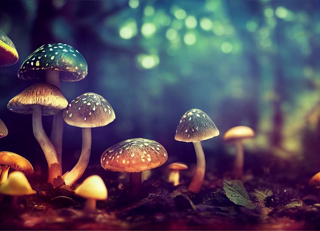 梦幻森林蘑菇唯美意境图片