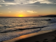 黄昏夕阳海边风景图片