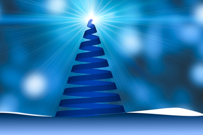 蓝色圣诞节主题背景图片