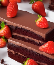 美味巧克力草莓蛋糕图片
