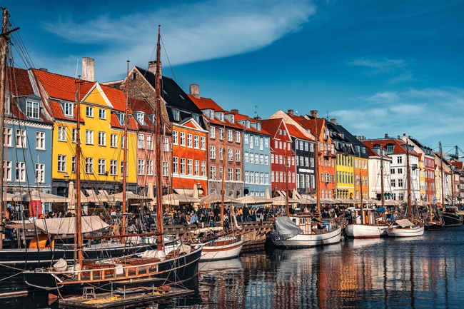 欧洲丹麦港口城市景观图片