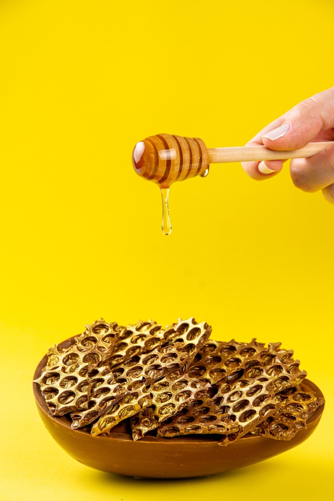 黄色蜂巢蜂蜜图片