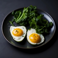 鸡蛋蔬菜减脂餐图片