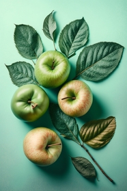 绿色鲜脆青苹果图片