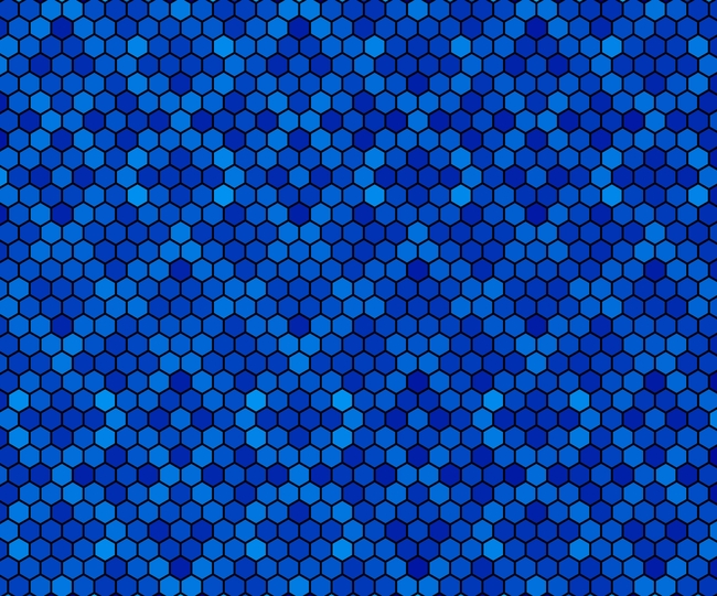 蓝色几何六边形无缝底纹背景图片