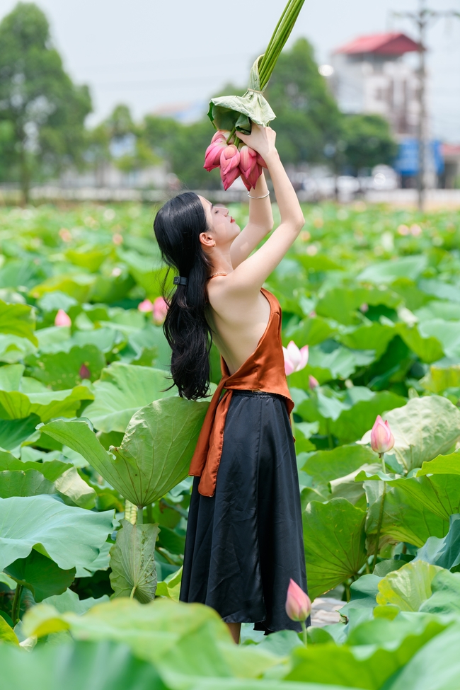 夏日荷塘性感美女人体写真艺术摄影