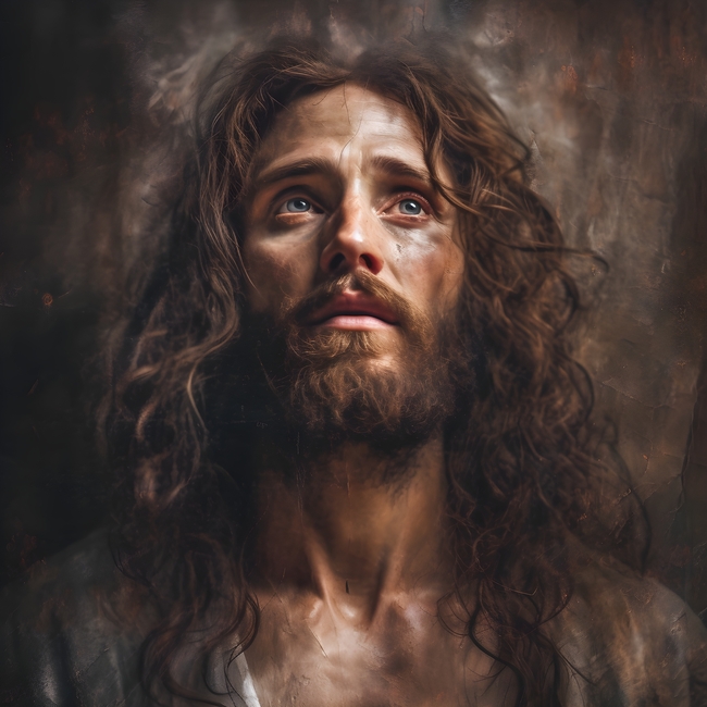 耶稣人物肖像油画图片