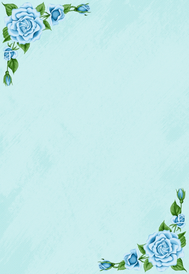 蓝色清新淡雅花卉背景图片
