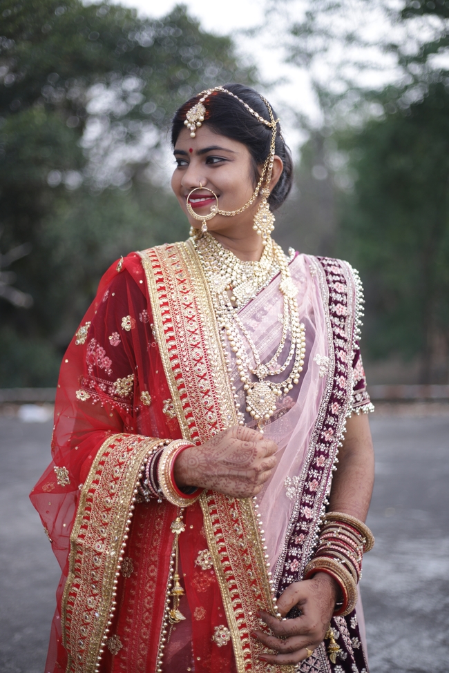 印度传统服饰新娘图片