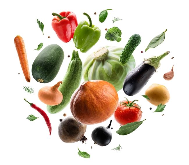 动感缤纷瓜果蔬菜创意摄影图片