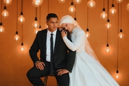 穆斯林新婚夫妇婚纱照写真图片