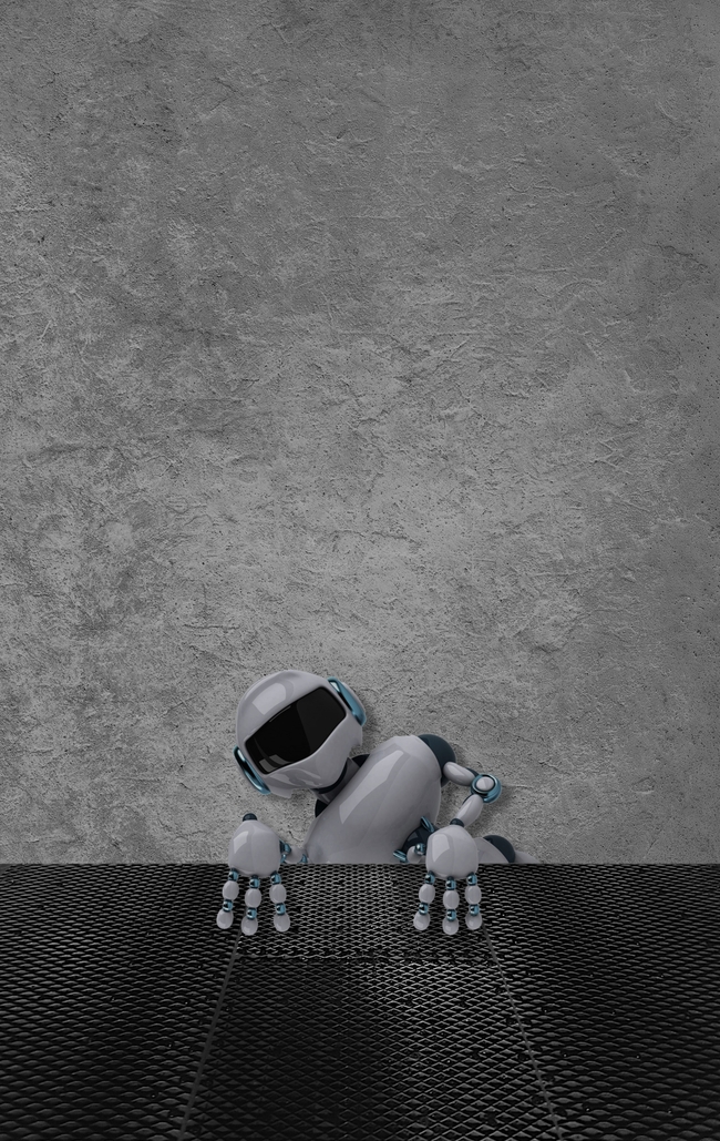 高科技白色智能机器人模型图片