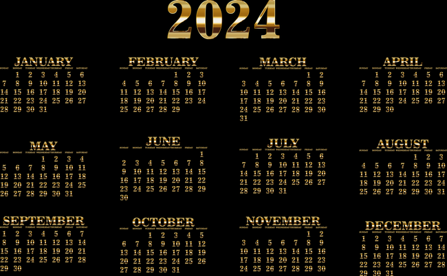 2024年日历表图片下载