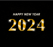 2024新年快乐金色艺术字图片