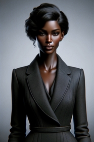 优雅气质西装套装黑人商务美女图片