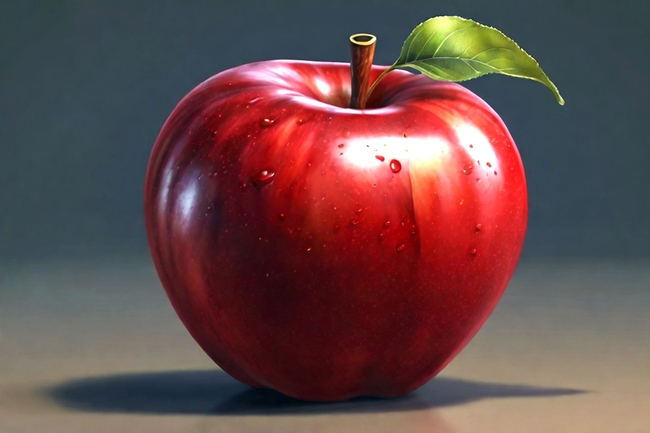 红色苹果3D模型摄影图片
