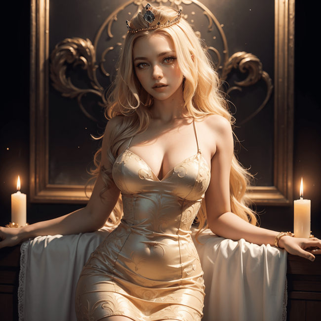 性感妖娆戴王冠的美女高清图片