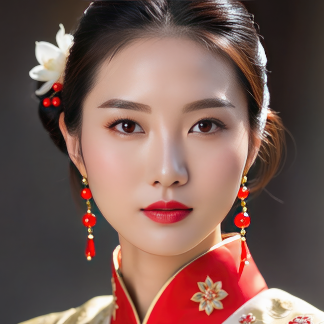 亚洲东方新娘美女头像写真高清图片