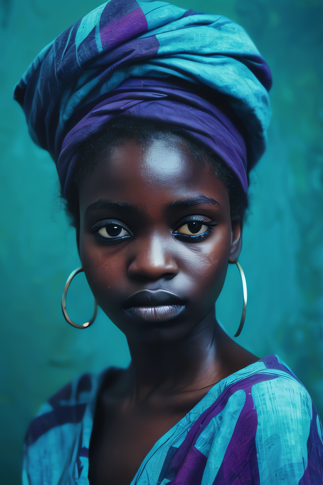 非洲黑人美女人像艺术摄影写真高清图片