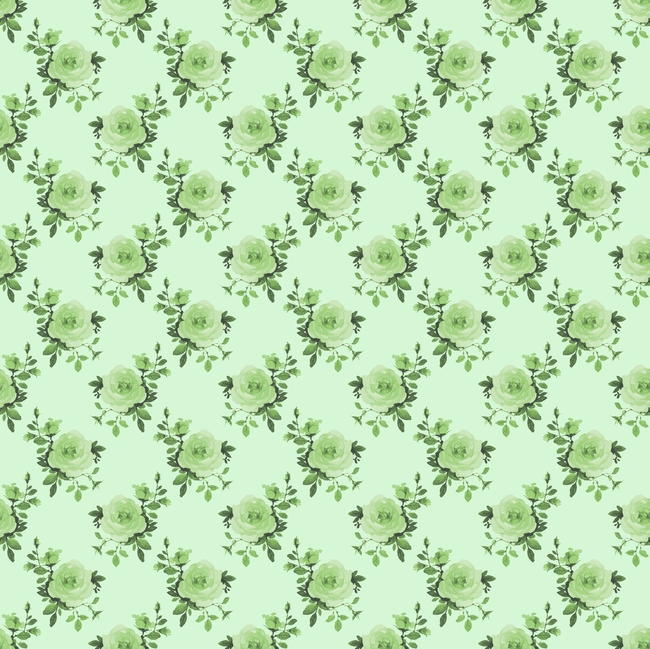 绿色清新花卉纹理平铺背景图片