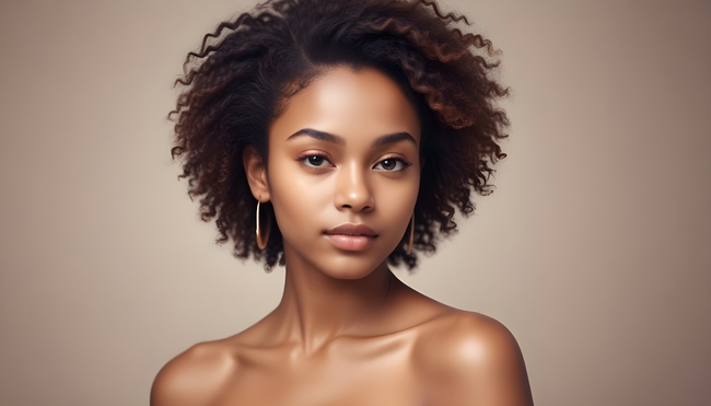 非洲黑人美女性感香肩摄影图片