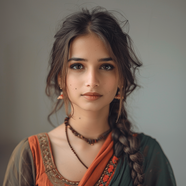 印度年轻清纯美女写真摄影图片