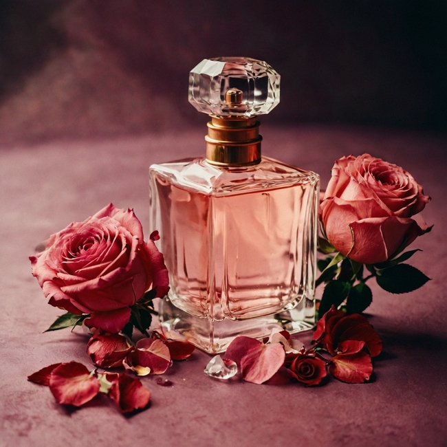 复古玫瑰花香瓶装香水图片