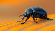 沙地野生黑色甲壳虫图片