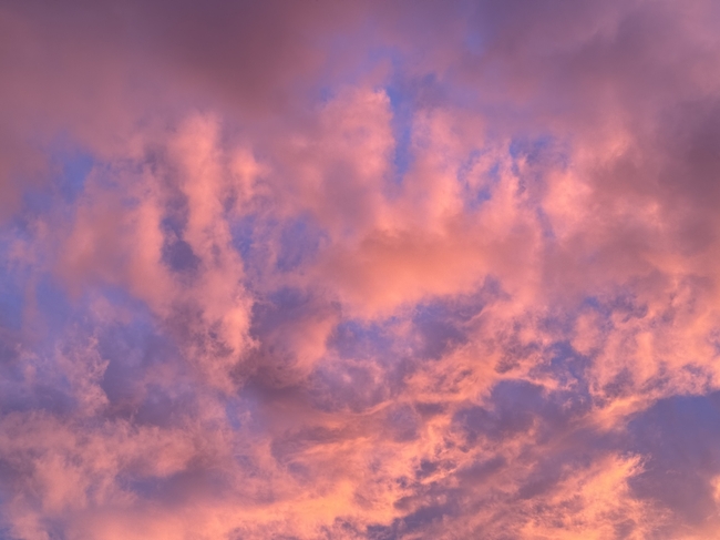 黄昏天空霞光云团摄影图片