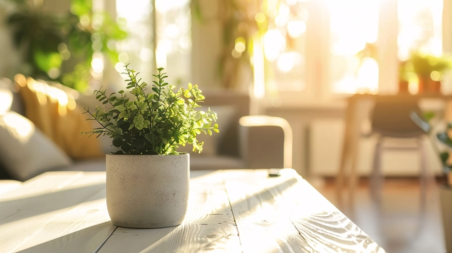 室内绿色小清新植物盆栽图片