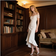 书房昏暗灯光性感美女摄影图片