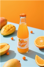 橙汁气泡水饮料图片