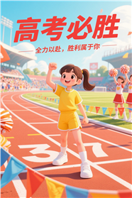高考必胜主题海报图片