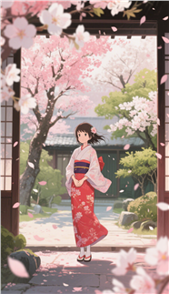 和风花嫁少女动漫人物设计图片