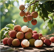 荔枝园新鲜树上荔枝摄影图片