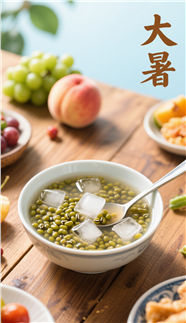 大暑节气海报插画设计图片