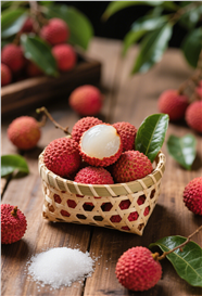 新鲜妃子笑荔枝摄影图片