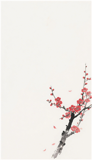 素雅水墨风梅花背景图片