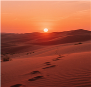 黄昏沙漠夕阳美景摄影图片