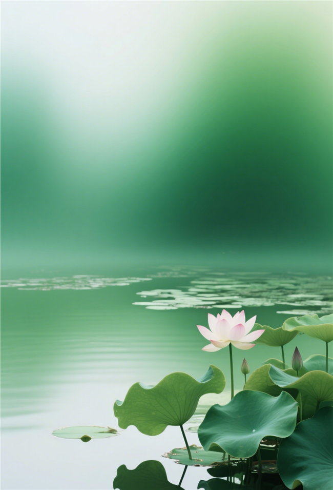 唯美梦幻朦胧美荷花池摄影图片