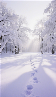 冬季银装素裹树林雪景风光摄影图片