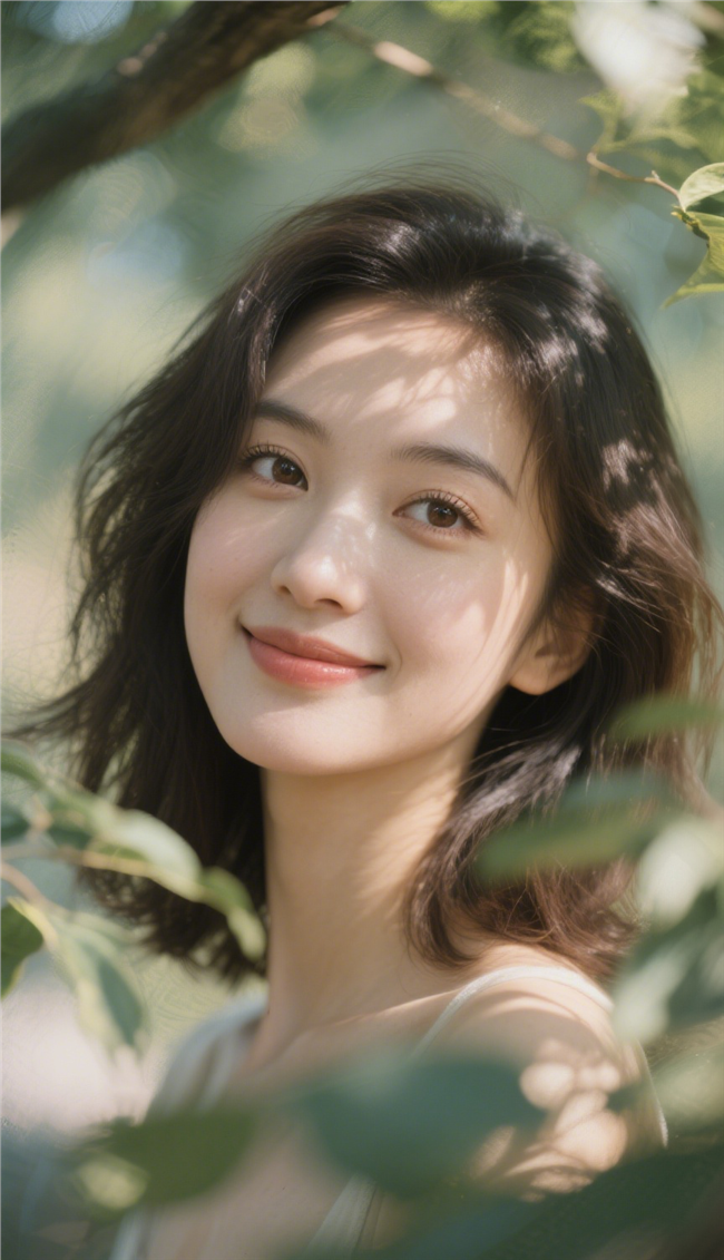 电影质感风格美女肖像写真摄影图片