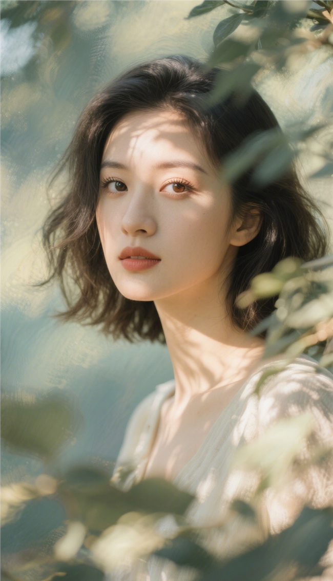 户外森系气质美女写真摄影图片