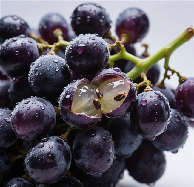 新鲜黑提水果摄影图片