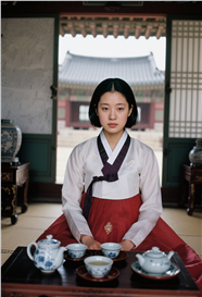 韩式服装美女生活照摄影图片